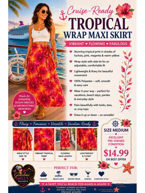 Tropical Wrap Maxi Skirt